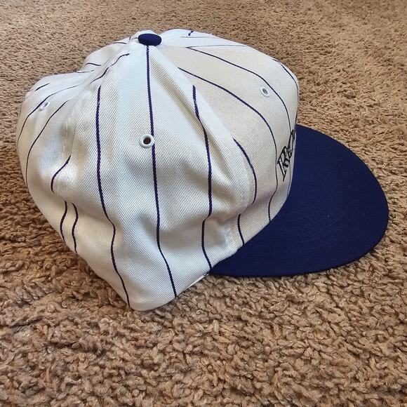 Vtg Denver Rockies Invesco Baseball Cap Snapback Hat Pin Stripe Two Tone RN38106 - Picture 4 of 9
